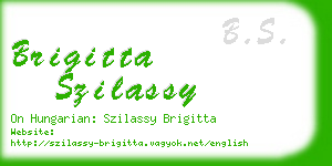 brigitta szilassy business card